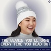 image:imageFunky Junque Womens Puffer Beanie  Stylish Fleece Lined Waterproof Winter Hat with Faux Fur Pom Pom Trendy Cozy AccessoryWhiteSilver