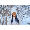 image:imageFunky Junque Womens Ribbed Knit Beanie Hat with Cozy Faux Fur Pom Poms  Winter Colors Neutral Tones Earth TonesIvory