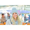 image:imageFunky Junque Womens Ribbed Knit Beanie Hat with Cozy Faux Fur Pom Poms  Winter Colors Neutral Tones Earth TonesSage