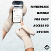 image:imageFunky Junque Womens Ribbed Knit Convertible Fingerless Gloves amp Mittens with Finger FlapsBeige