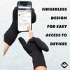 image:imageFunky Junque Womens Ribbed Knit Convertible Fingerless Gloves amp Mittens with Finger FlapsBlack