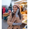 image:imageFunky Junque Womens Ribbed Knit Convertible Fingerless Gloves amp Mittens with Finger FlapsGrey