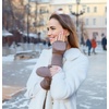 image:imageFunky Junque Womens Ribbed Knit Convertible Fingerless Gloves amp Mittens with Finger FlapsMocha