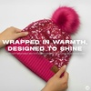 image:imageFunky Junque Womens Sequin Pom Beanies  Soft Knit Sparkly Bling Winter Hats for Women Faux Fur Pom Glitter Sparkle HatChunky Sequin  Hot Pink