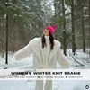image:imageFunky Junque Womens Sequin Pom Beanies  Soft Knit Sparkly Bling Winter Hats for Women Faux Fur Pom Glitter Sparkle HatChunky Sequin  Hot Pink