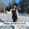 image:imageFunky Junque Womens Sequin Pom Beanies  Soft Knit Sparkly Bling Winter Hats for Women Faux Fur Pom Glitter Sparkle HatSmooth Sequin  Black