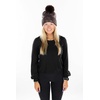 image:imageFunky Junque Womens Sequin Pom Beanies  Soft Knit Sparkly Bling Winter Hats for Women Faux Fur Pom Glitter Sparkle HatSmooth Sequin  Brown
