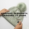 image:imageFunky Junque Womens Sequin Pom Beanies  Soft Knit Sparkly Bling Winter Hats for Women Faux Fur Pom Glitter Sparkle HatSmooth Sequin  Winter Mint