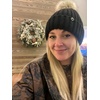 image:imageFunky Junque Womens Winter Detachable Pom Beanie  Warm Knit Hat with Removable Faux Fur Pom Soft Stretch Acrylic Cozy Cap2 Pack  Black  Ivory