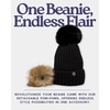 image:imageFunky Junque Womens Winter Detachable Pom Beanie  Warm Knit Hat with Removable Faux Fur Pom Soft Stretch Acrylic Cozy CapBlack