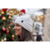image:imageFunky Junque Womens Winter Detachable Pom Beanie  Warm Knit Hat with Removable Faux Fur Pom Soft Stretch Acrylic Cozy CapIvory