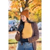 image:imageFunky Junque Womens Winter Detachable Pom Beanie  Warm Knit Hat with Removable Faux Fur Pom Soft Stretch Acrylic Cozy CapRust