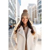image:imageFunky Junque Womens Winter Detachable Pom Beanie  Warm Knit Hat with Removable Faux Fur Pom Soft Stretch Acrylic Cozy CapTaupe