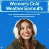 image:imageFunky Junque Womens Winter Earmuffs  Cable Knit amp SequinCable Knit  Ivory