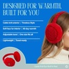 image:imageFunky Junque Womens Winter Earmuffs  Cable Knit amp SequinCable Knit  Red