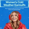 image:imageFunky Junque Womens Winter Earmuffs  Cable Knit amp SequinCable Knit  Red
