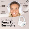 image:imageFunky Junque Womens Winter Earmuffs  Cable Knit amp SequinSequin  White
