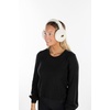 image:imageFunky Junque Womens Winter Earmuffs  Sherpa amp Suede2 Pack  Fuzzy  Black  Ivory