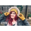 image:imageFunky Junque Womens Winter Gloves  Cute Knit Fleece Lined Touchscreen Texting Gloves for Women Teen Girls Accessories2 Pack  Black  Candy Pink