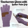 image:imageFunky Junque Womens Winter Gloves  Cute Knit Fleece Lined Touchscreen Texting Gloves for Women Teen Girls Accessories2 Pack  Black  Violet