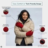 image:imageFunky Junque Womens Winter Gloves  Cute Knit Fleece Lined Touchscreen Texting Gloves for Women Teen Girls Accessories2 Pack Black  Red
