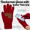 image:imageFunky Junque Womens Winter Gloves  Cute Knit Fleece Lined Touchscreen Texting Gloves for Women Teen Girls Accessories2 Pack Black  Red