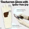 image:imageFunky Junque Womens Winter Gloves  Cute Knit Fleece Lined Touchscreen Texting Gloves for Women Teen Girls Accessories2 Pack Ivory  Beige