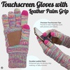 image:imageFunky Junque Womens Winter Gloves  Cute Knit Fleece Lined Touchscreen Texting Gloves for Women Teen Girls Accessories4 Tone Mix  Yellow  Hot Pink  Turquoise  Pink