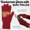 image:imageFunky Junque Womens Winter Gloves  Cute Knit Fleece Lined Touchscreen Texting Gloves for Women Teen Girls AccessoriesConfetti Burgundy