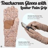 image:imageFunky Junque Womens Winter Gloves  Cute Knit Fleece Lined Touchscreen Texting Gloves for Women Teen Girls AccessoriesConfetti Indi Pink