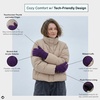 image:imageFunky Junque Womens Winter Gloves  Cute Knit Fleece Lined Touchscreen Texting Gloves for Women Teen Girls AccessoriesDark Purple