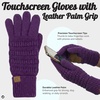 image:imageFunky Junque Womens Winter Gloves  Cute Knit Fleece Lined Touchscreen Texting Gloves for Women Teen Girls AccessoriesDark Purple