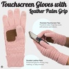 image:imageFunky Junque Womens Winter Gloves  Cute Knit Fleece Lined Touchscreen Texting Gloves for Women Teen Girls AccessoriesIndi Pink