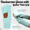 image:imageFunky Junque Womens Winter Gloves  Cute Knit Fleece Lined Touchscreen Texting Gloves for Women Teen Girls AccessoriesMint