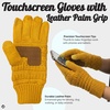 image:imageFunky Junque Womens Winter Gloves  Cute Knit Fleece Lined Touchscreen Texting Gloves for Women Teen Girls AccessoriesMustard