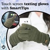 image:imageFunky Junque Womens Winter Gloves  Cute Knit Fleece Lined Touchscreen Texting Gloves for Women Teen Girls AccessoriesNew Olive