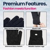 image:imageFunky Junque Womens Winter Gloves Touchscreen Thumb Forefinger Access Diamond Pattern Cold Weather Knit Warm Cute DesignCharcoal