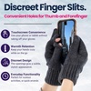 image:imageFunky Junque Womens Winter Gloves Touchscreen Thumb Forefinger Access Diamond Pattern Cold Weather Knit Warm Cute DesignCharcoal