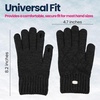 image:imageFunky Junque Womens Winter Gloves Touchscreen Thumb Forefinger Access Diamond Pattern Cold Weather Knit Warm Cute DesignCharcoal