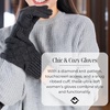 image:imageFunky Junque Womens Winter Gloves Touchscreen Thumb Forefinger Access Diamond Pattern Cold Weather Knit Warm Cute DesignCharcoal
