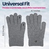 image:imageFunky Junque Womens Winter Gloves Touchscreen Thumb Forefinger Access Diamond Pattern Cold Weather Knit Warm Cute DesignLight Grey