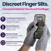 image:imageFunky Junque Womens Winter Gloves Touchscreen Thumb Forefinger Access Diamond Pattern Cold Weather Knit Warm Cute DesignLight Grey