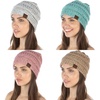 image:imageFunky Junque Adult Winter Beanie Slouchy Knit Skull Cap  Ribbed Cuff Hat for Men and Women Soft Acrylic Toboggan Warm and Lightweight Ski and Cold Weather Elastic Stretch Fit4 Pack  Confetti Ivory  Mint  Indi Pink  Latte