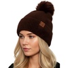 image:imageFunky Junque Beanie for Women Ultra Soft Chenille Faux Fur Pom Pom Winter Hats Warm Ski Cap FashionTerry Chenille  Brown