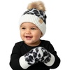 Leopard Ivory W/ Leopard Mittens (0-9 Mo)