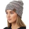 image:imageFunky Junque Cozy Slouchy Cable Knit Beanie  Warm Winter Hat for WomenFour Tone Mix 18  Rose  Denim  Ivory  Olive