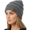 image:imageFunky Junque Cozy Slouchy Cable Knit Beanie  Warm Winter Hat for WomenFour Tone Mix 31  Grey  Black  Beige  Lt French Beige