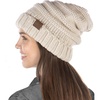 image:imageFunky Junque Exclusives Slouchy Beanie for Women  Oversized Winter Hat Chunky Cable Knit Beanies Unisex Cold Weather HatsCream