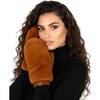 image:imageFunky Junque Faux Fur Flip Mittens Womens Warm Convertible Fingerless GlovesCoffee