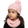 Pale Pink - Pom Hat & Scarf